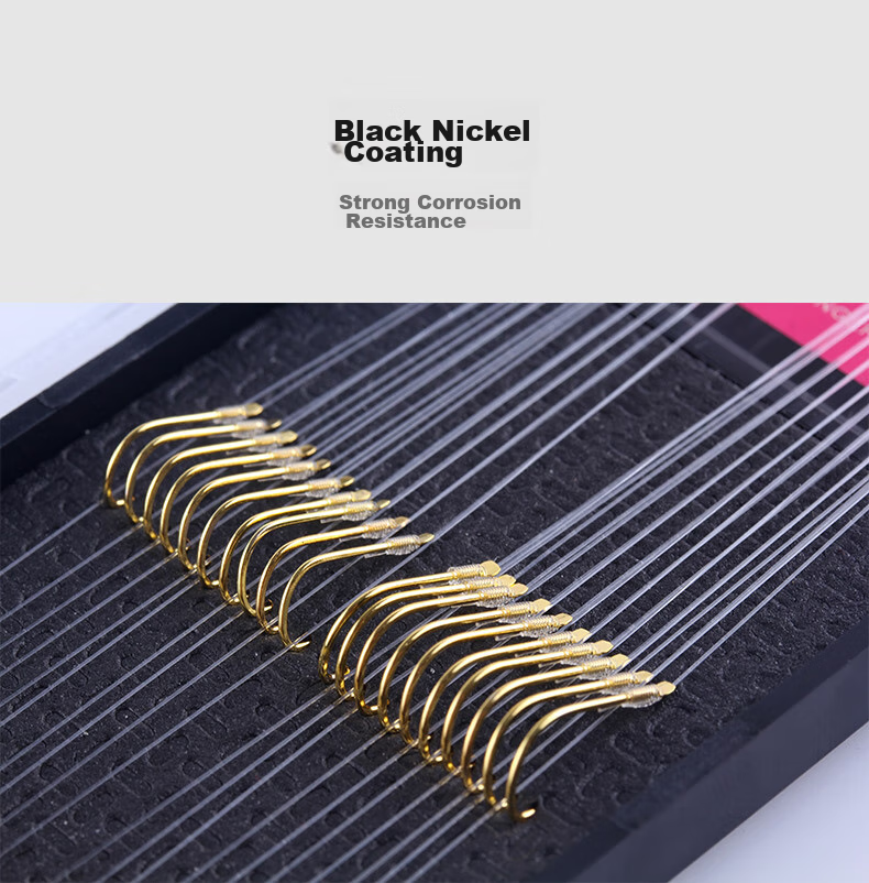 BKK Finished Double Hook with Pre-Tied Line, Ise Ni Carp Hook, Jin Xiu Crucian Carp Hook, New Guandong Ise Grass Carp Hook 5