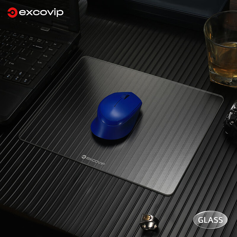 EXCO Medium-Sized Photovoltaic Glass Mouse Pad, Gaming And Office Supplies, Portable Computer Accessory, Self-Standing Notebook, FPS Smooth Hard Durable Transparent 0124 11