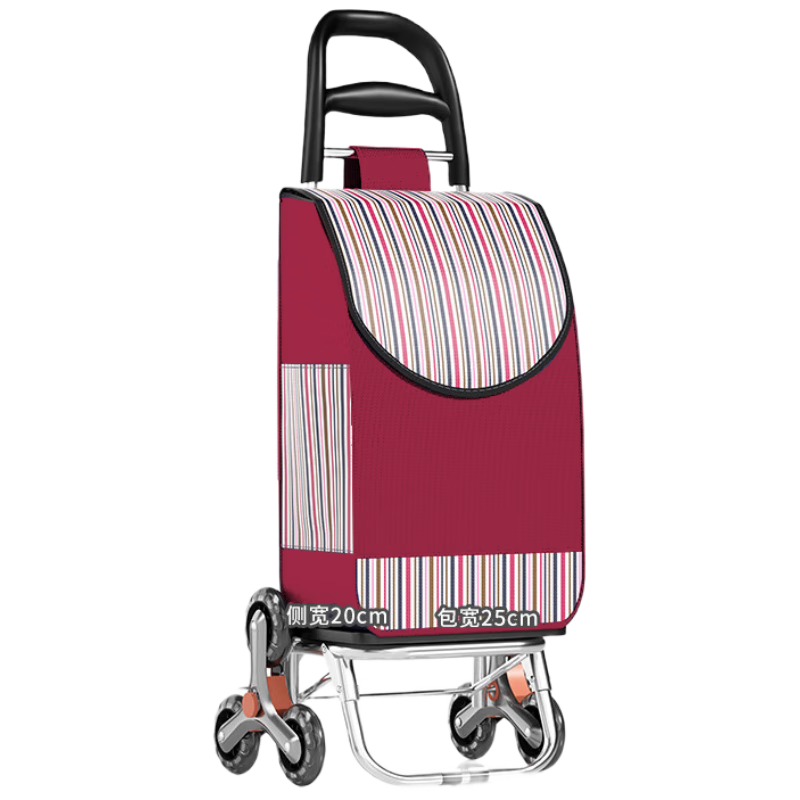 Paiying Portable Shopping Cart, Grocery Trolley, Stair Climbing Aid, Lightweight Foldable Household Cart for Elderly, Push-Pull Handle Cart