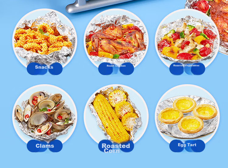 YOUAO Thickened And Widened Aluminum Foil, 45cm*30m*15mic, Sliding Knife Style, Air Fryer Paper, Barbecue Baking, High Temperature Resistant 7