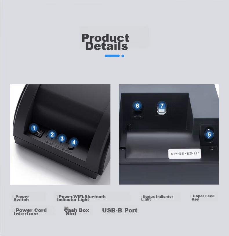 Youku [Supports JD Takeout] Fully Automatic Takeout Printing Machine, Wireless WIFI Bluetooth Meituan Eleme Restaurant Pharmacy Thermal Receipt Cloud Printer 15