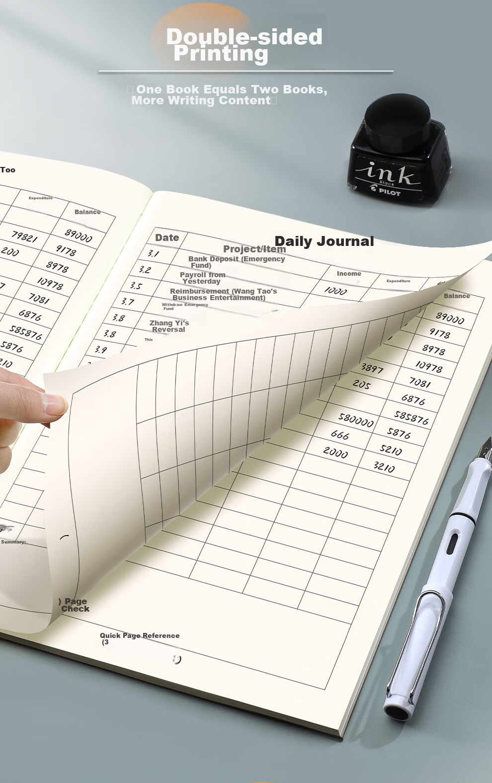 Jiaranheng 5-Pack B5 Kraft Paper Daily Accounting Book, Sales Report, Daily Cash Flow Journal, Expense And Income Ledger, Company Financial Accounting Cash Flow Management Book 4