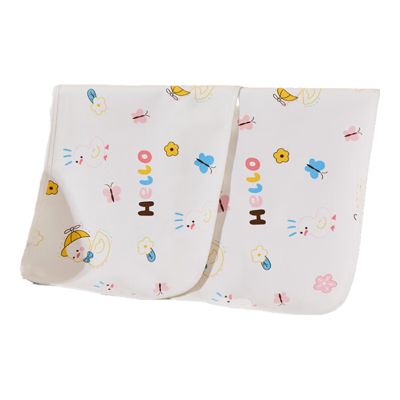 Xiqinbao Newborn Diaper Changing Pad, Summer Baby Washable Waterproof Leak-Proof Breathable Mat (45*30*2 Pieces), Little Yellow Duck