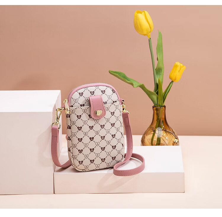 Bear Affection Women's Fashion Versatile Crossbody Bag 6.5-Inch Phone Shoulder Bag Trendy Valentine's Day New Year Gift 21