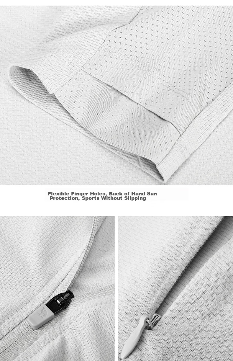 CAMEL Sun Protection Clothing for Men And Women, New Summer Outdoor Sports Wear, Original Yarn Cool-Feeling Sun Protection Loose Hooded Top Thin Jacket 44