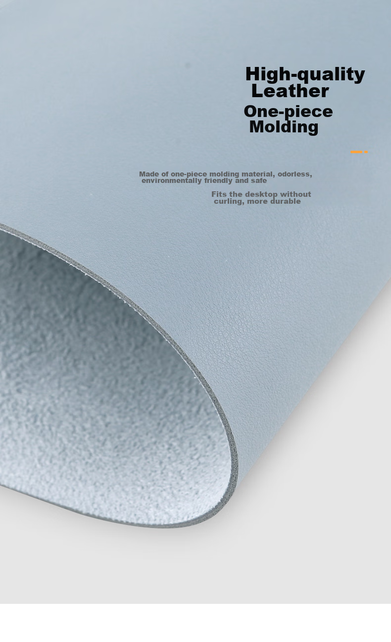 Rantopad Leather Waterproof PU Mouse Pad, Waterproof Desk Mat, Office And E-Sports FPS Gaming Non-Slip Simple Smooth Computer Mouse Pad for Valorant, Dark Gray 10