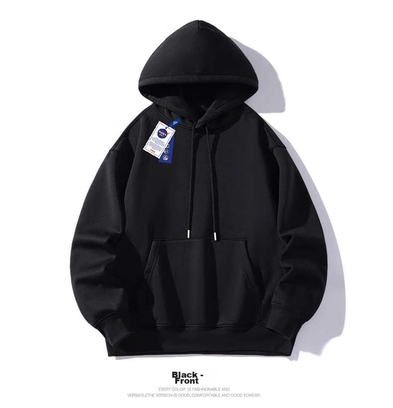 NASA GISS Hooded Sweatshirt for Men, Solid Color Basic Style Top, Couple's Versatile Long-Sleeve T-Shirt, White Hooded Regular, XL 17