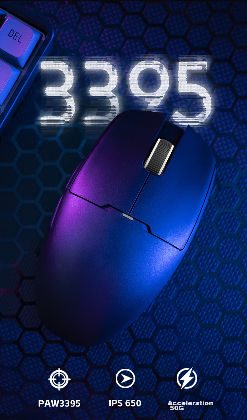 Aigo GM80 Plus Glacier Wired/wireless/tri-mode Gaming Mechanical Mouse for Office And Bluetooth Rechargeable Ergonomic Mouse for Small And Medium Hands 6