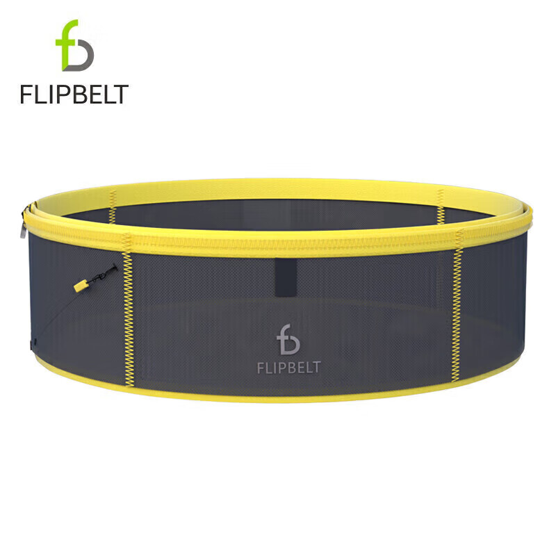 Flipbelt [Lightweight Waist Pack] Running Sports Outdoor Fitness Hiking Cycling Close-Fitting Phone Pouch, Cool Carbon Gray, XXS