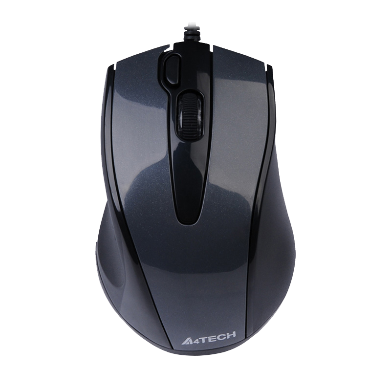 A4TECH N-500FS, Right-Handed Wired Mouse, Office Mouse with Cable, Quiet Wired Computer Mouse for Laptop, Black, Wired