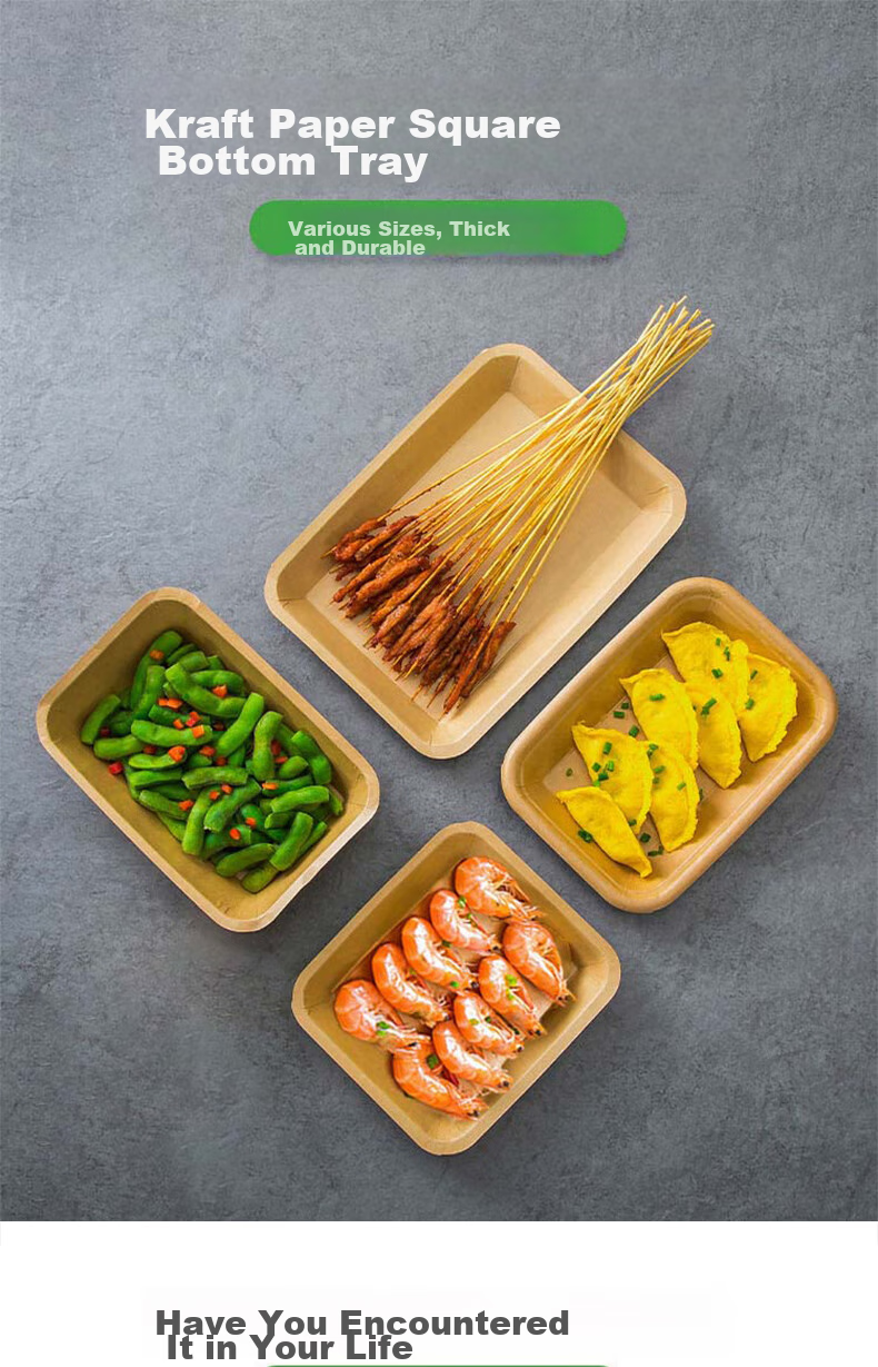 Edo Disposable Paper Plates, Biodegradable Disposable Plates 750ml*20 Pieces, Picnic Boxes, Barbecue Plates, Kraft Paper Plates 1