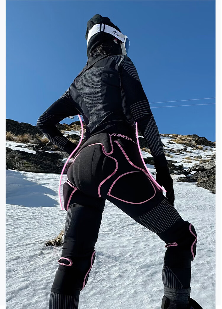 Flow Theory Ski And Snowboard Protective Gear for Men And Women, Professional Inner Wear, Outdoor Sports Protection with Hip And Knee Pads Set 5