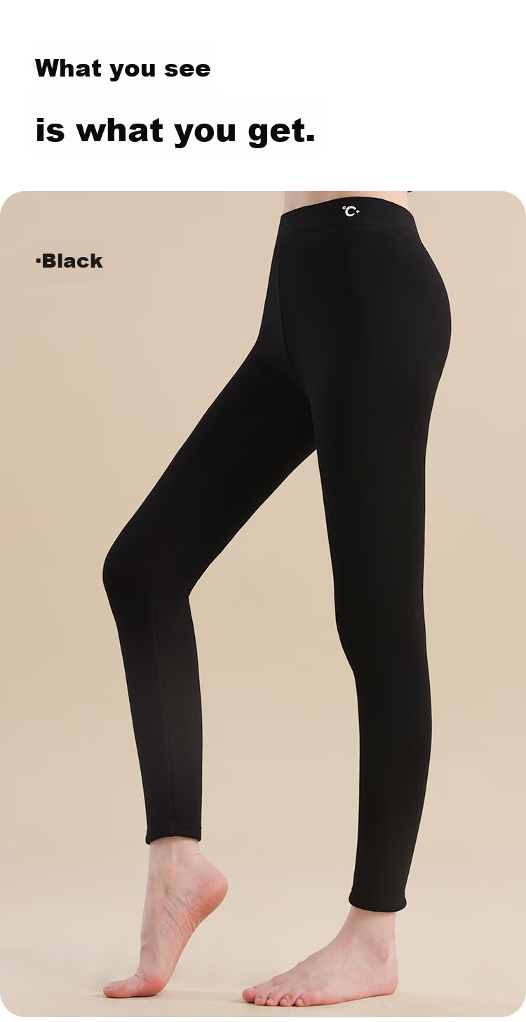 MiiOW Fleece-Lined Leggings for Women, New Style for Autumn And Winter 2026, Thick Warm Flat-Front Brushed Fleece-Lined Leggings for Outer Wear 17