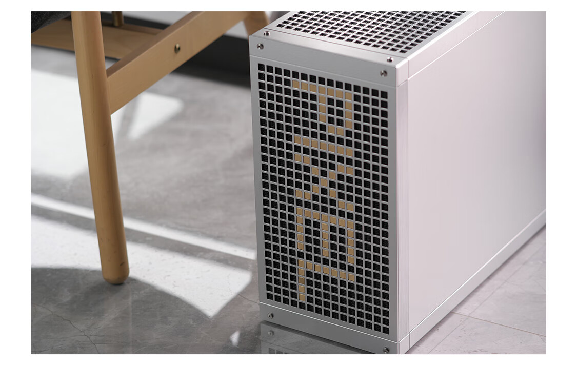 Abee PIXEL TWO All-Aluminum Computer Case, Silver with Aluminum Side Panel, Compatible with 4090 & 5090/Double 360mm Radiator Positions/E-ATX & EEB Motherboard/CNC Precision Machining 11