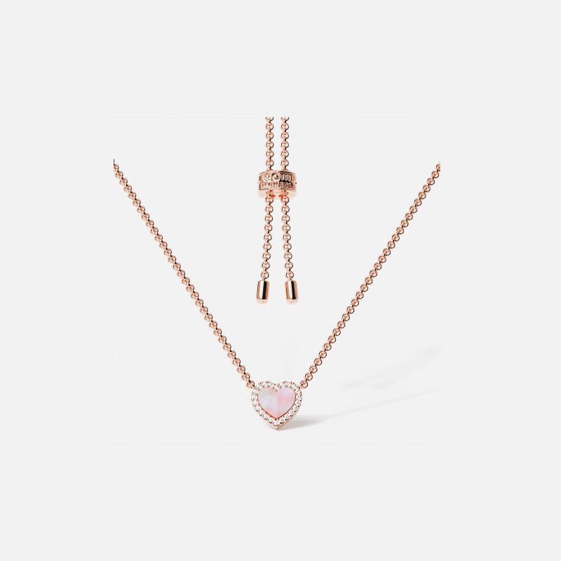 APM Monaco Pearl Mother-Of Heart Necklace Sweater Chain Women's Elegant Collarbone Chain, Gift for Girlfriend Or Wife