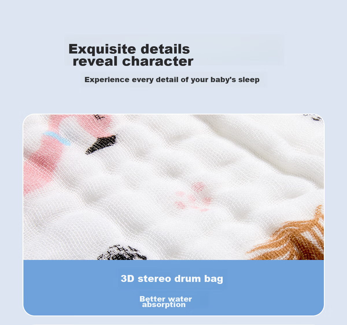 Mianzhirun Baby Bubble Bath Towel, 6-Layer Cotton Gauze Ultra-Soft Bath Towel, Little Chicken Planet Style [Single Pack], 105*105cm 13