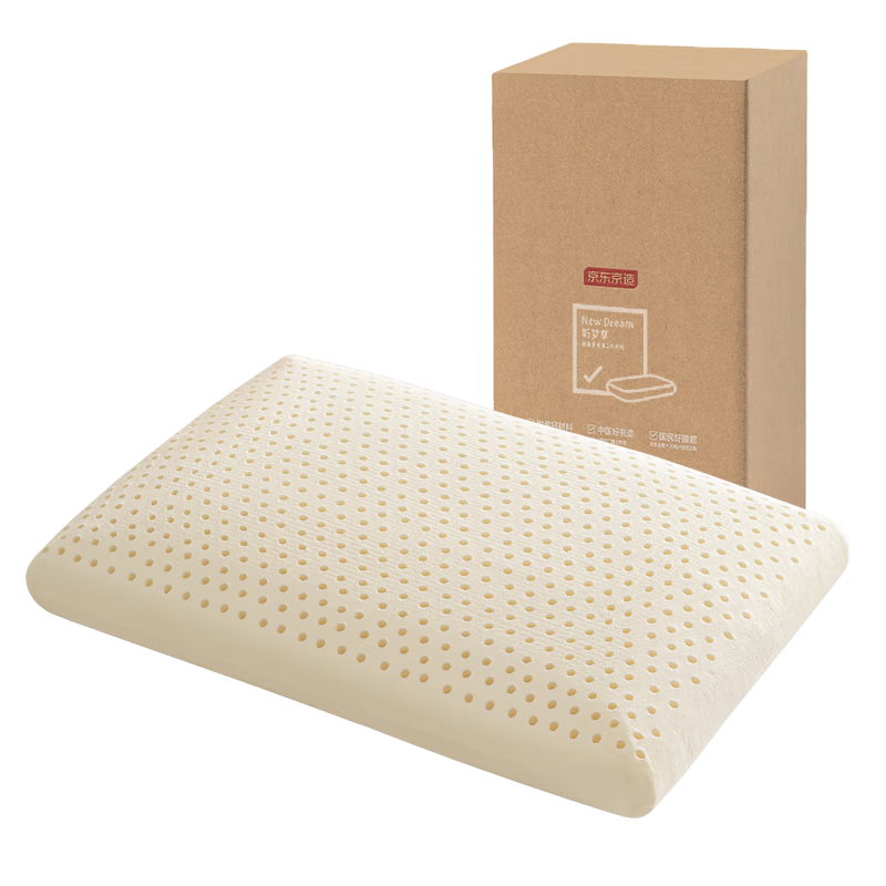 JD Original New Dream Latex Pillow, 93% Natural Latex, Imported from Thailand, Adult Neck Support Cervical Pillow, Comfortable Bread-Shaped Pillow