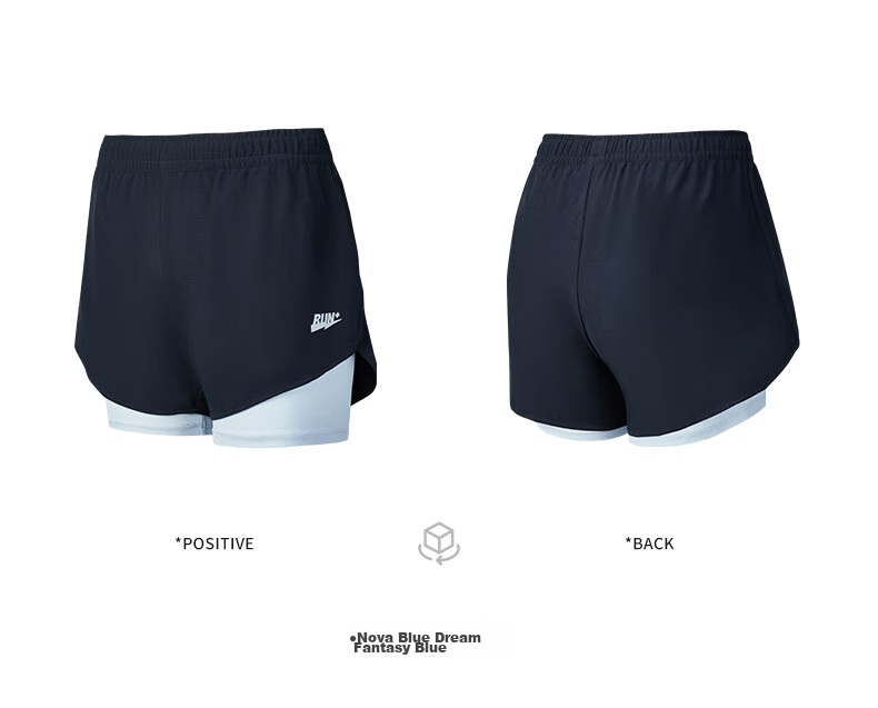 QIAODAN Women's Shorts, Sports Pants, Summer Lightweight Breathable Quick-Dry Fake Two-Piece Anti-Exposure Running Pants for Wome 13