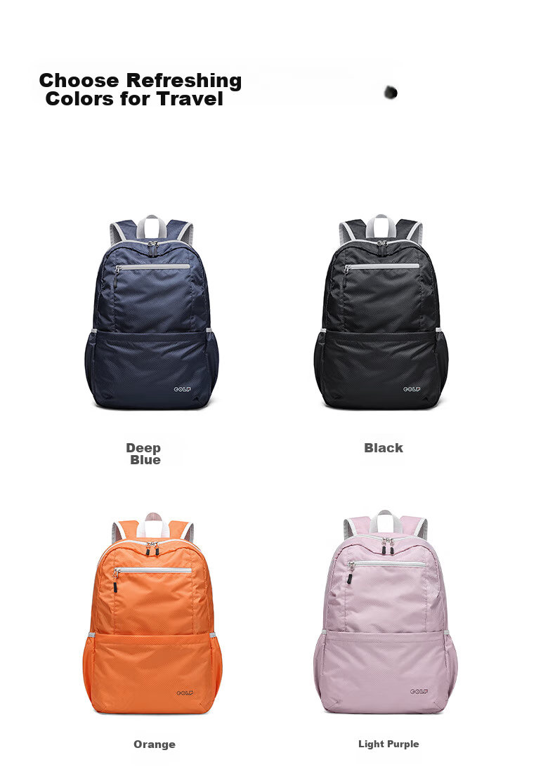GOLF Foldable Backpack for Women And Men, Lightweight Water-Resistant Travel Bag, Outdoor Hiking Sports Fitness Pack 17