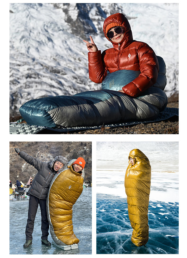 BLACKICE Z Series Lightweight Egyptian-Style Goose Down Sleeping Bag Camping Sleeping Bag Z400 (New Standard) / Starry Sky Blue / L 10