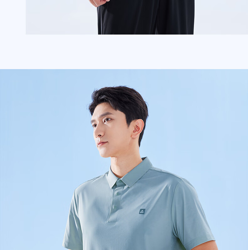 PEAK Polo Shirt for Men, Summer New Style, Sports Fitness Business Top, Breathable Casual T-Shirt, Loose Short Sleeve DF652241 53