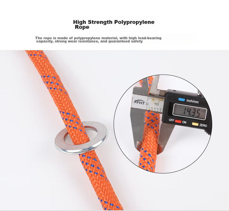 Hongshenghuashun Safety Belt, Safety Rope, High-Altitude Work Escape Lanyard, National Standard Construction Site, 3-Meter Large Hook 12