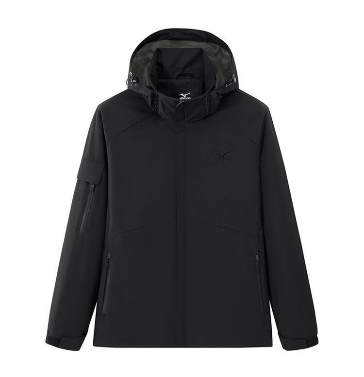 MIZUNO Outdoor Casual Jacket for Men, Woven Windproof And Waterproof Hooded Coat 1