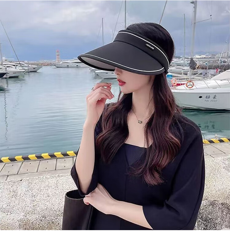 GLO-STORY Sun Hat for Women, Rollable Storage, Face Protection, Visorless Outdoor Cycling Sun Hat WMZ124017 16
