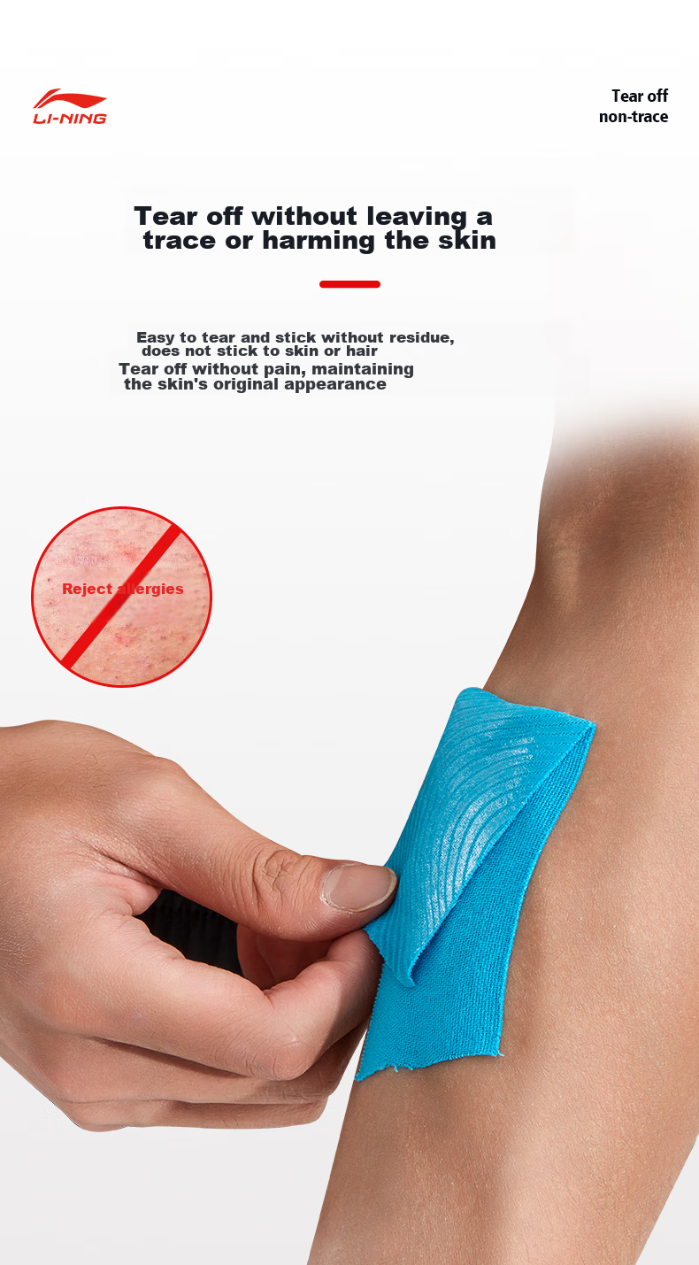 Li-Ning Muscle Tape, Sports Kinesiology Tape, Athletic Ankle Wrap, Rehabilitation Elastic Bandage, Knee Support 9