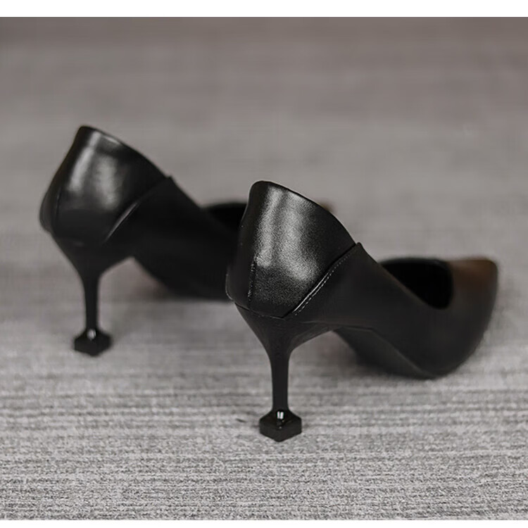 CARTELO Pointed High Heels for Women, Black Commuter Leather Shoes, KCC-357 Black (3cm), Size 38 17