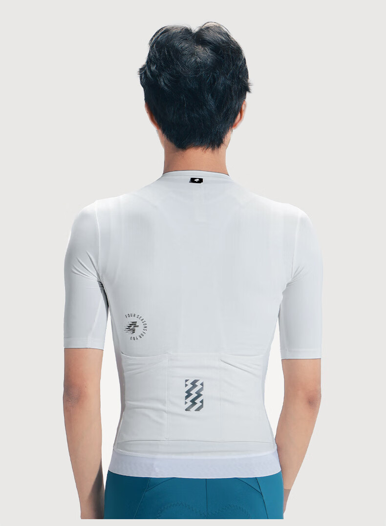 Lameda Sun Protection Cycling Short-Sleeve Shirt for Men, Spring And Summer Moisture-Wicking High-Elasticity Road Bike Mountain Bike, White, Size 2XL 15
