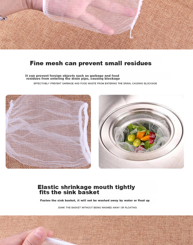 BJ Kitchen Sink Strainer, 200-Pack, for Sink Drain, Dishwashing Basin, Vegetable Washing Basin, Floor Drain Mesh, Garbage Catcher Net 3