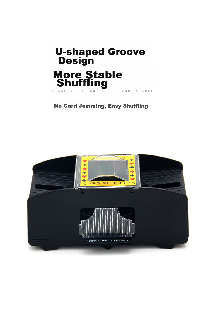 Huasheng Electric Card Shuffler, Plastic Two-Deck Shuffler for Table Games, Can Only Shuffle Cards 6