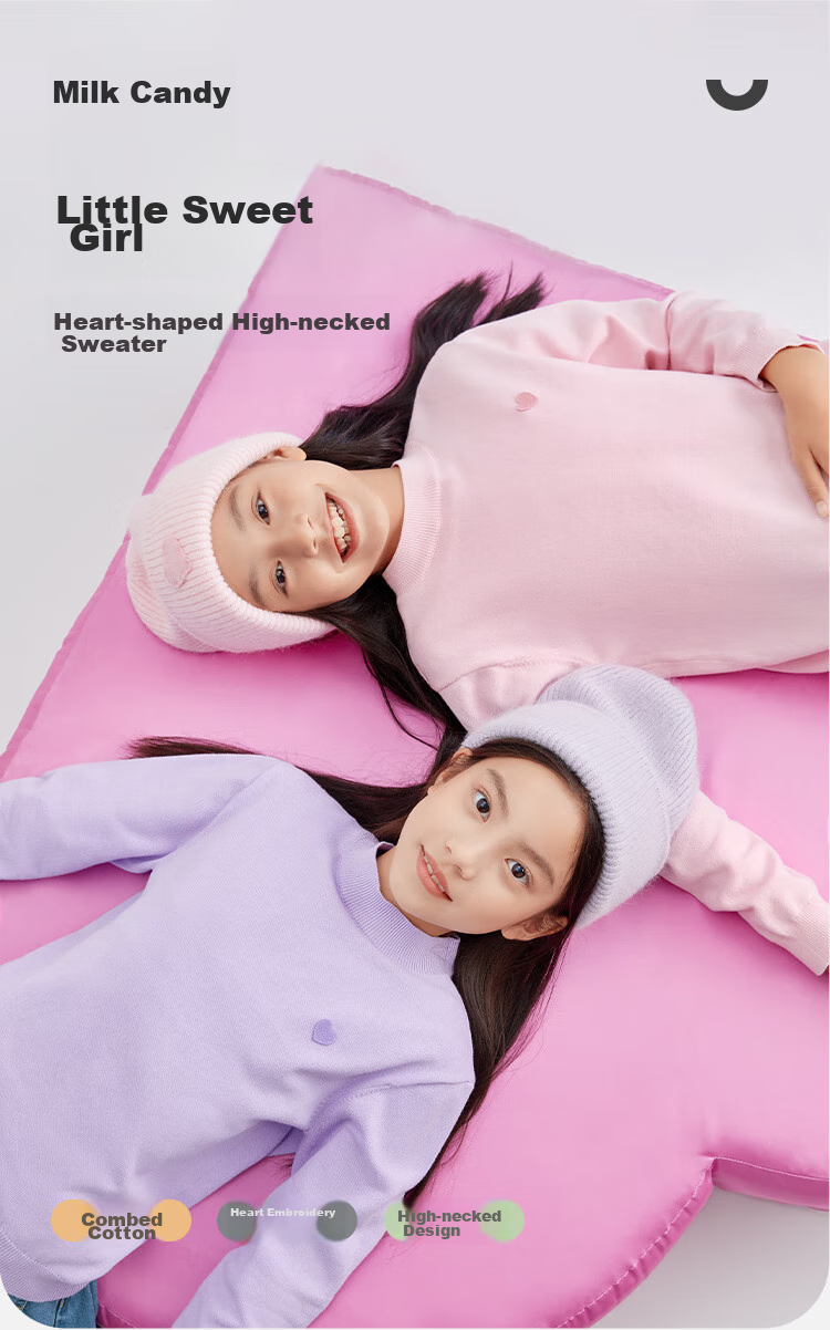 BALABALA Balaone Kids Sweater Girls 2025 Spring Autumn Pullover Knitwear 208325103003 1