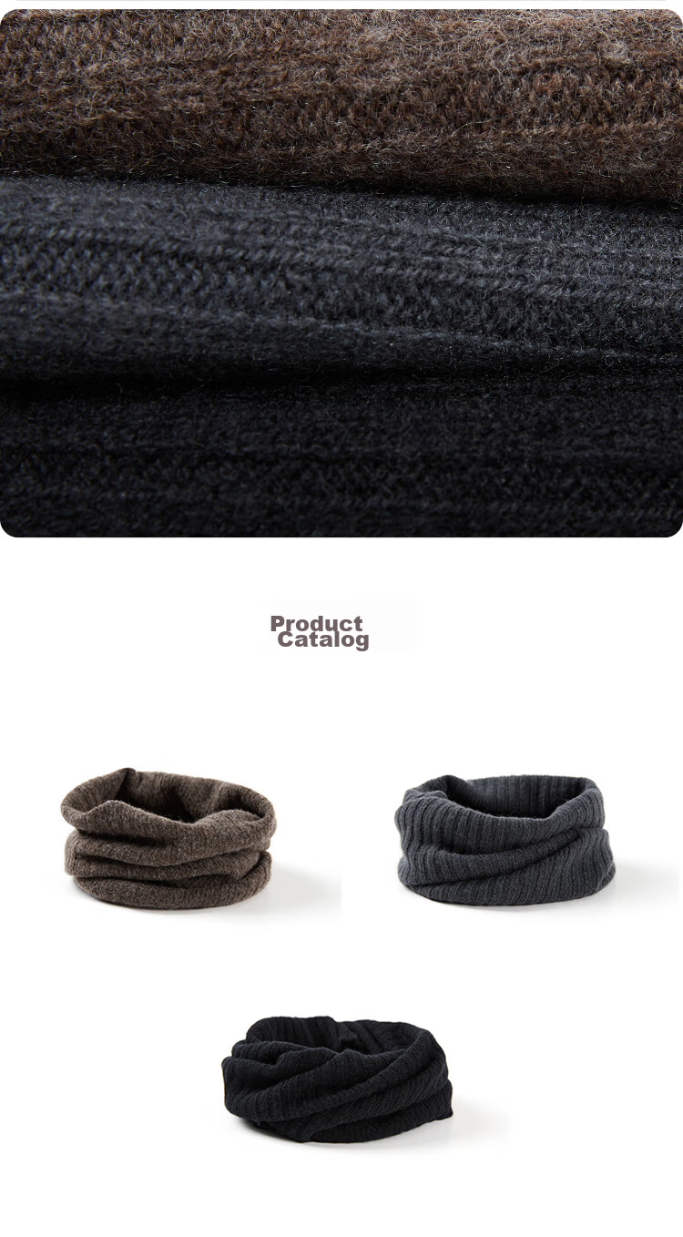 JIUMU Wool Thermal Neck Gaiter for Men, Autumn And Winter Cold Protection Neck Warmer, Cycling Hoodie Neck Cover, Outdoor Scarf for Men in Winter 23