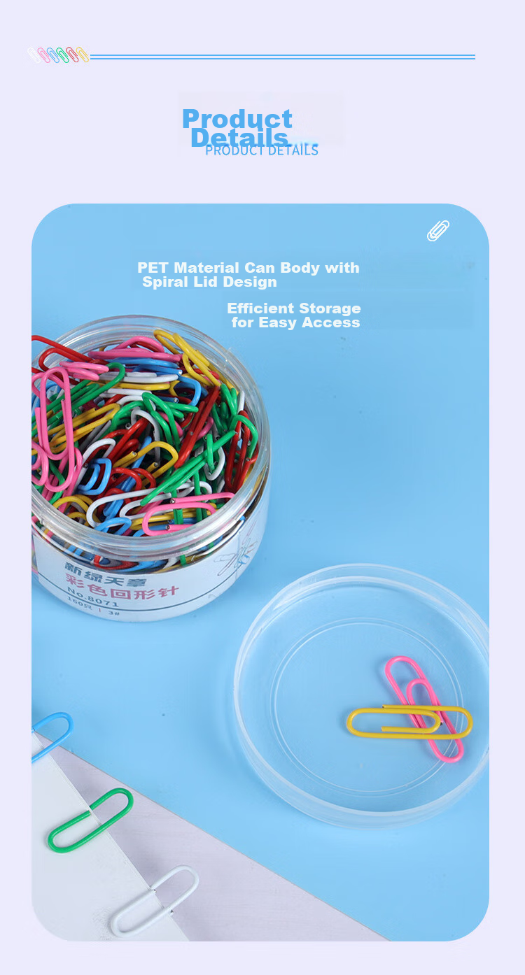 TANGO (TANGO) 3# Colorful Paper Clips, 160 Pieces/tube, Multi-Functional Binder Clips for Home Office And Financial Document Organization, Large Promotion Add-On Item, Exam Paper Sorting, Office Supplies 4