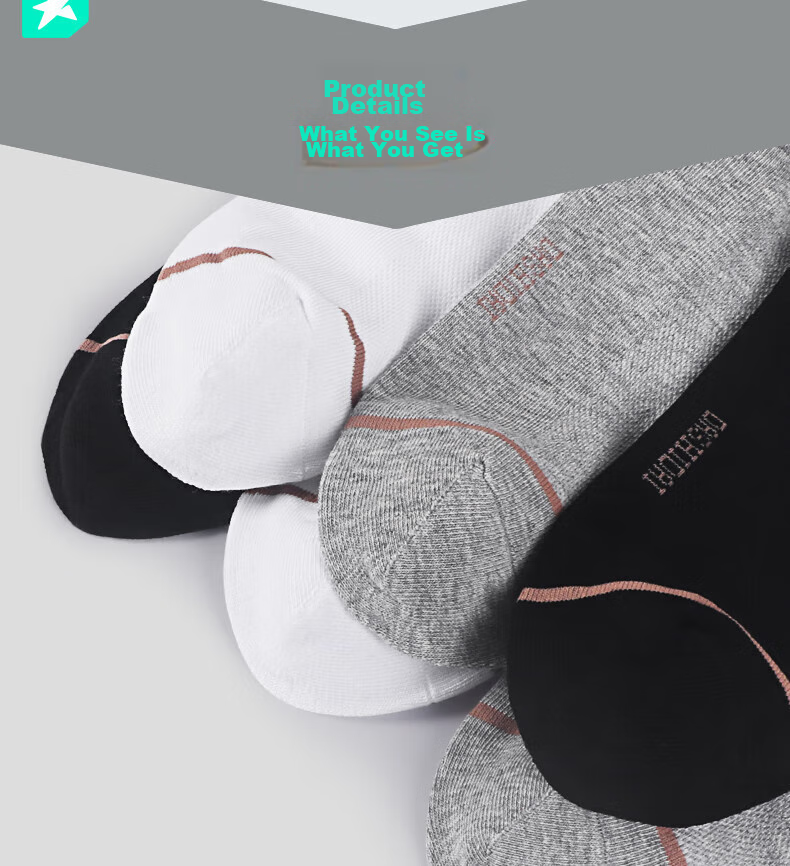 Dashidai Official Antibacterial Deodorizing Socks, Unisex Sports Socks, Cotton Socks with Antibacterial And Sweat-Absorbing Properties, B070C Long Socks, 2 Black, 2 White, 2 Gray 21