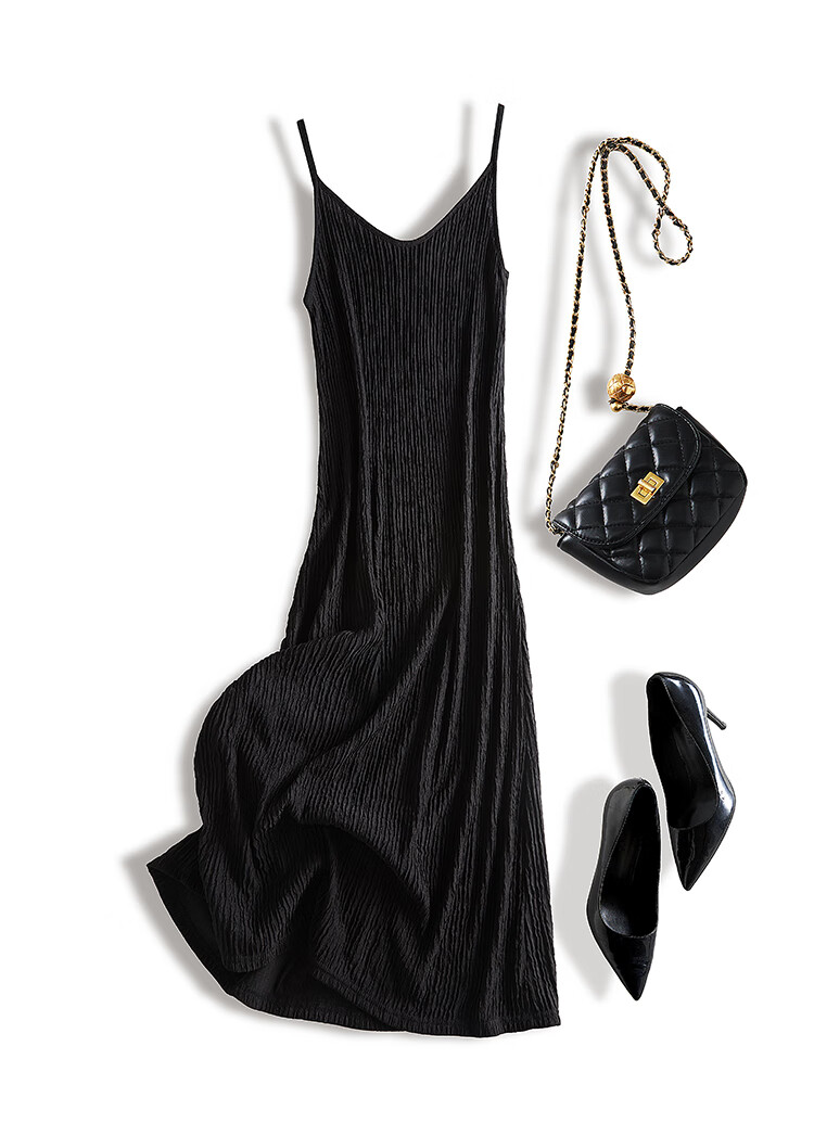 Cypress Sheath Strap Dress 2026 Summer New Elegant Slim French Mid-Length Dress for Women 3