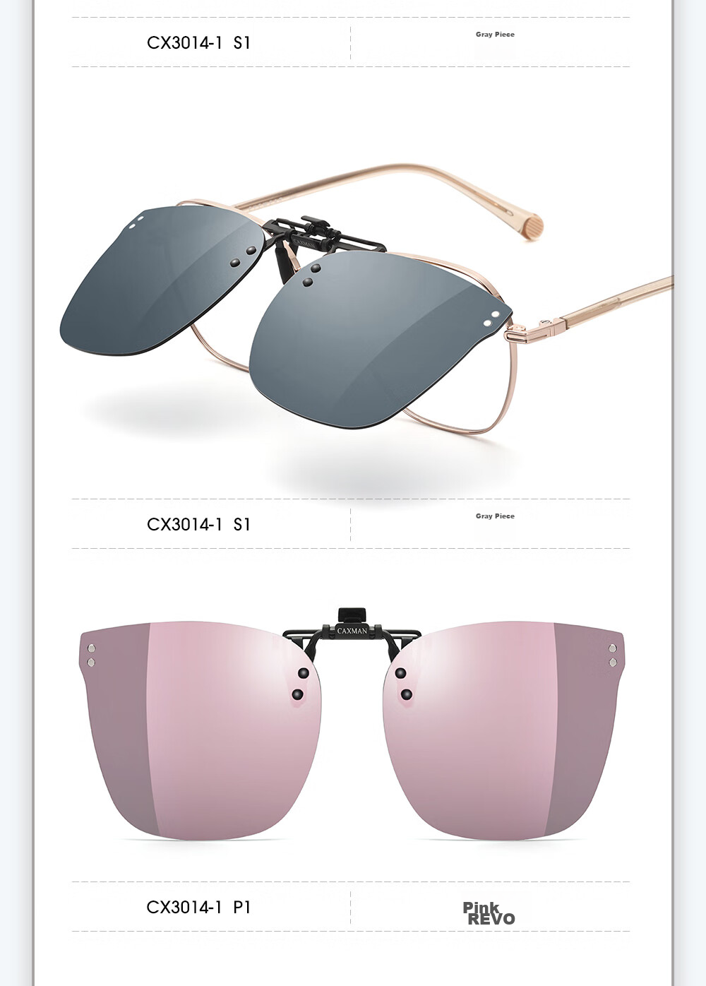 CAXMAN Children's Myopia Sunglasses Clip-On Style for Boys And Girls, Polarized Myopic Sunglasses, UV Protection And Sun Protection Glasses 15