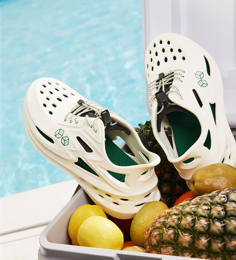 361° Men's Sports Slippers, BIG3 Perforated Shoes, Indoor And Outdoor Beach Sandals for Men, 672426717-8, Size 40 24