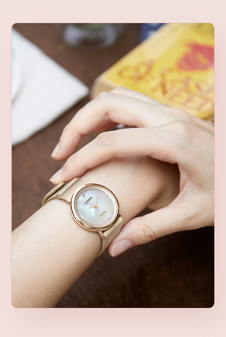 CITIZEN Women's Japanese Korean Eco-Drive Mother-of-Pearl Dial Watch EG7073-16Y Gift for Girlfriend 14
