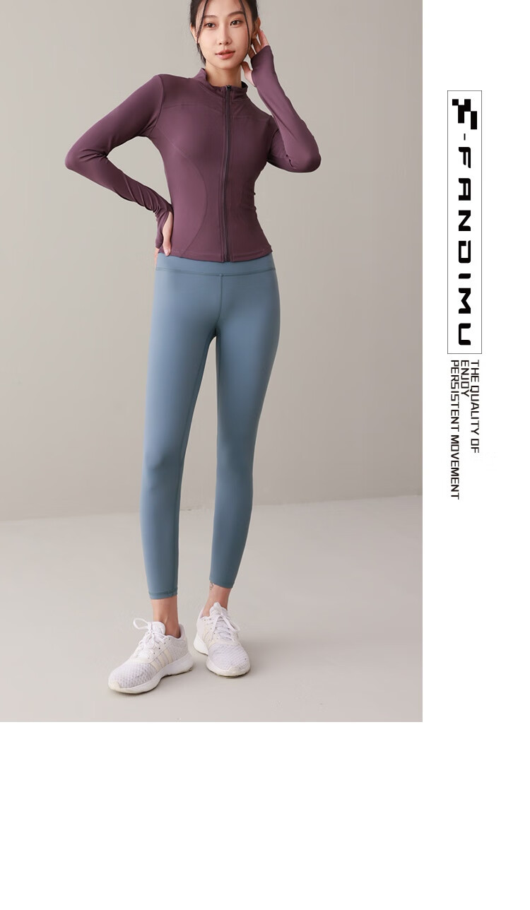 Fandimu Yoga Outfit for Women, Sports Fitness Pilates Slimming Body-Shaping Running Cycling Hiking Badminton Outfit 16