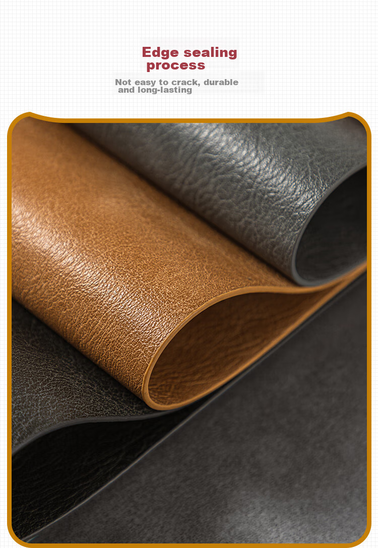 Banwushenghuo Luxury Leather Placemat, High-End Rectangular Table Mat for Western Cuisine, Steak Placemat, Waterproof, Oil-Proof, Heat-Resistant Mat 9