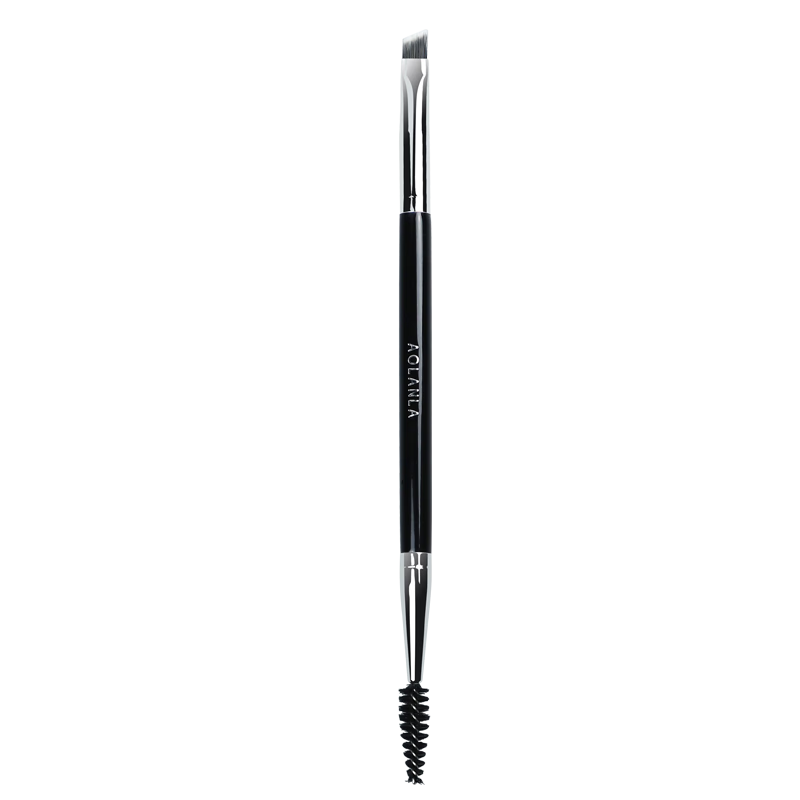 AOLANLA American Slanted Double-Ended Eyebrow Brush, No. 20 Makeup Brush, Beauty Tool, Angled Spiral Brush, Eyebrow Brush, Single Pack