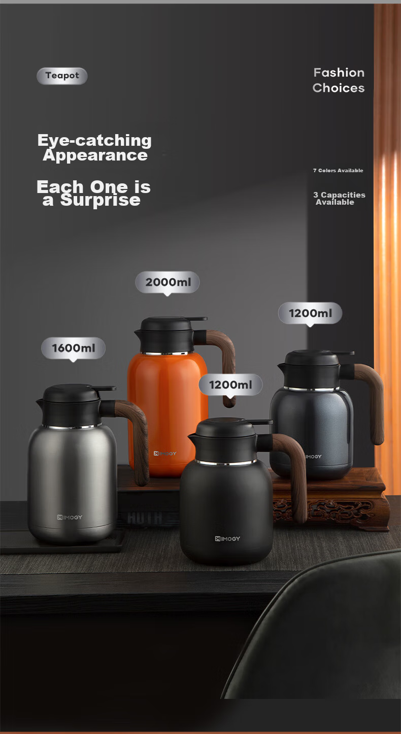 IMOGY IMOGY Insulated Thermos, Household Thermal Water Bottle, 316L Stainless Steel Large Capacity Hot Water Pot, Wedding Insulated Flask 8