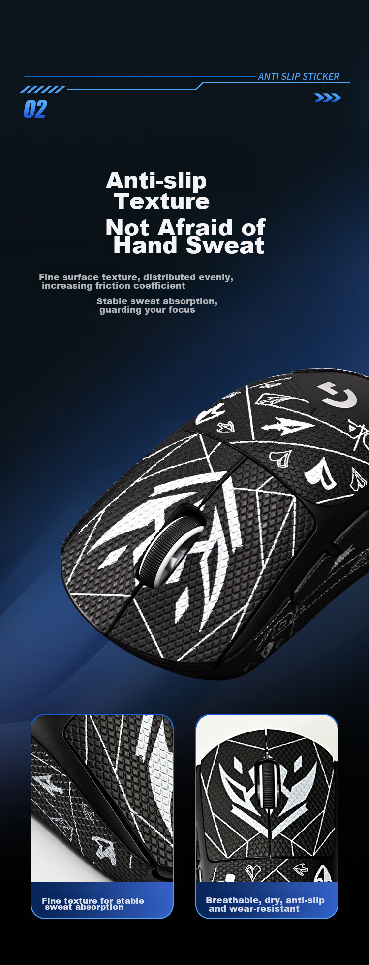 NVV Anti-Slip Sticker for Logitech GPW2/3 Mouse, Dog Poop King Second Generation/third Generation Sticker, Sweat-Absorbing And Scratch-Resistant Foot Pad, Gaming Mouse Pad, Frosted Anti-Sweat M-XG2 Red 3