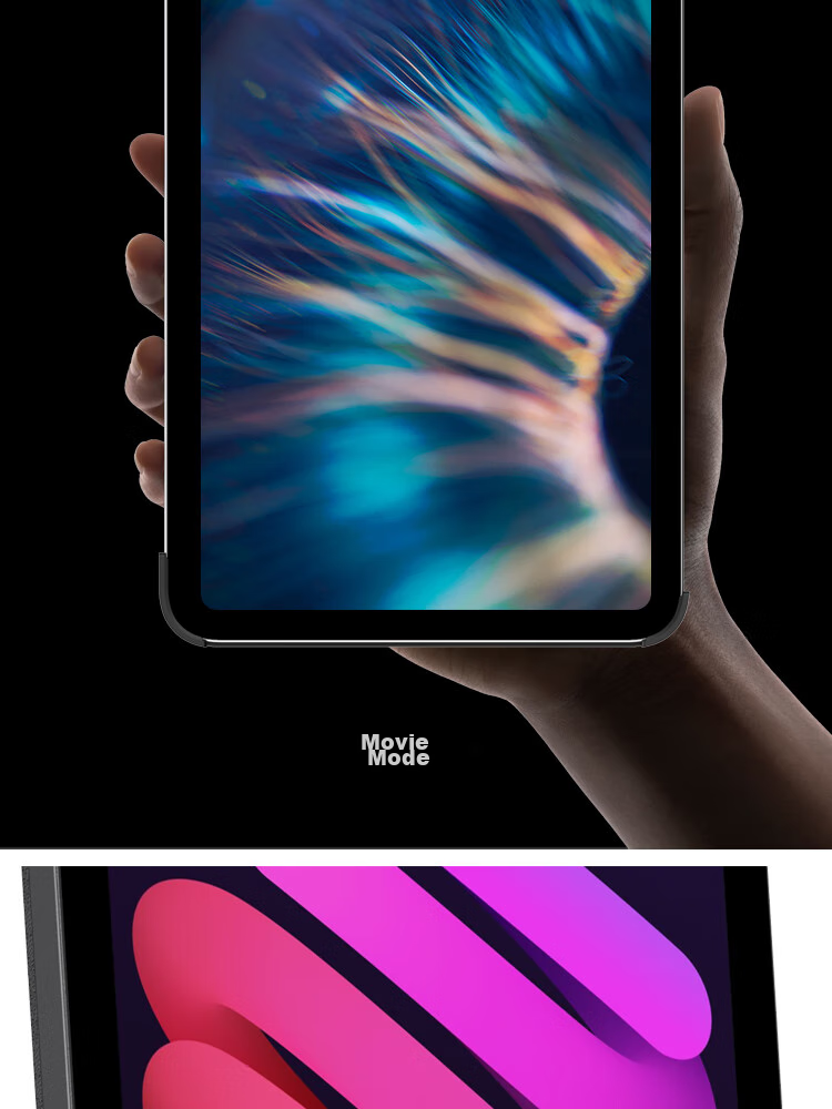 ESCASE IPad Mini 7 Case, IPad Mini 6 Protective Cover, Handheld Apple Tablet Computer, Apple Cooling Stand, Slim Shockproof Extendable Elastic Band - Black 10