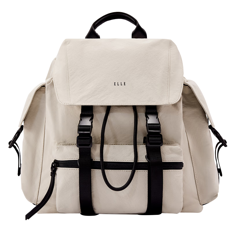 ELLE New Large Capacity Travel Backpack for Women, Laptop Bag, Birthday Gift for Middle And High School Students, 23207 Gray
