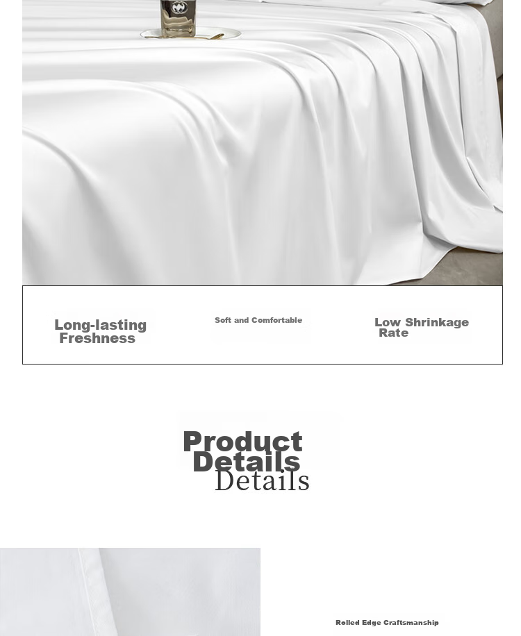 Ranpai Hotel White Pure Cotton Bed Sheet Single Piece, 60s Pure Cotton Bed Cover, for 1.8x2 Meter Bed 240x270cm 13