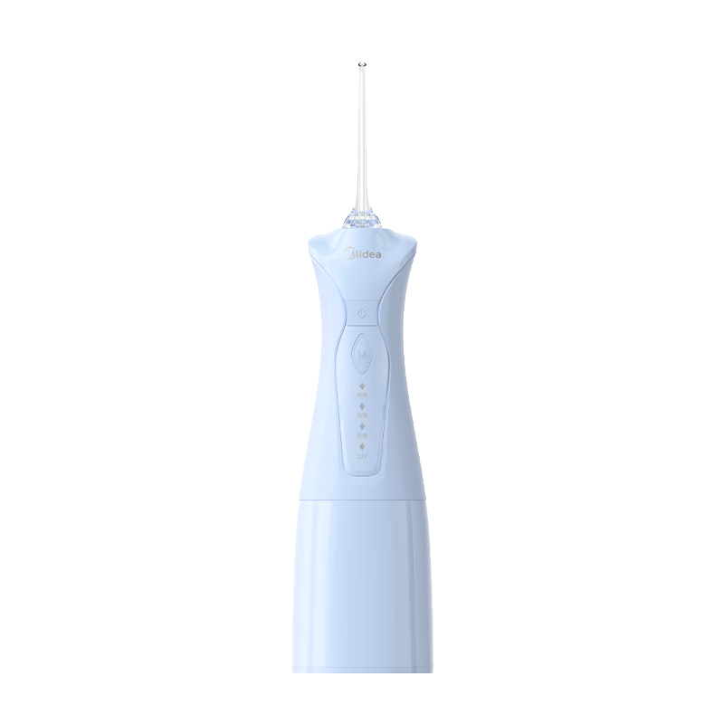 Midea Water Flosser, High-Frequency Pulse Cleaning, Detachable Large Water Tank, Portable Long Battery Life, 4 Modes, 4 Spray Heads, for Home And Travel Use, Suitable for Orthodontics, MC-BJ0102 Blue, Holiday Gift